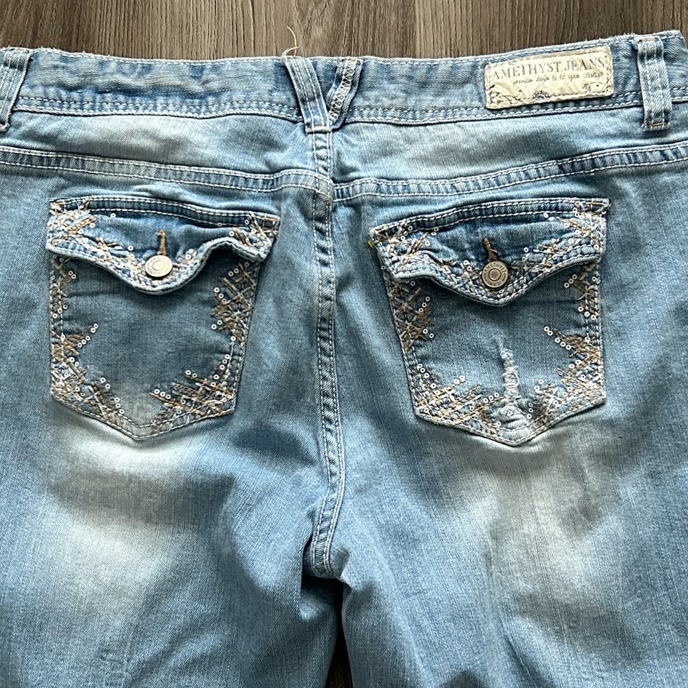 Y2K Amethyst Jeans Light Blue Denim - Picture 2 of 7